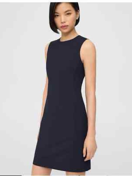 Theory Navy Sleeveless Shift Dress